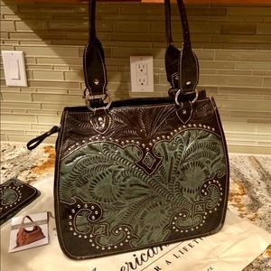 NEW American West Carved Handbag
